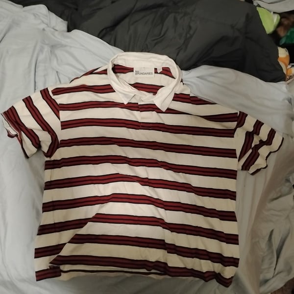 No Boundaries Striped Rugby Shirt with Short Sleeves, Men's XS-4XLT - .com,