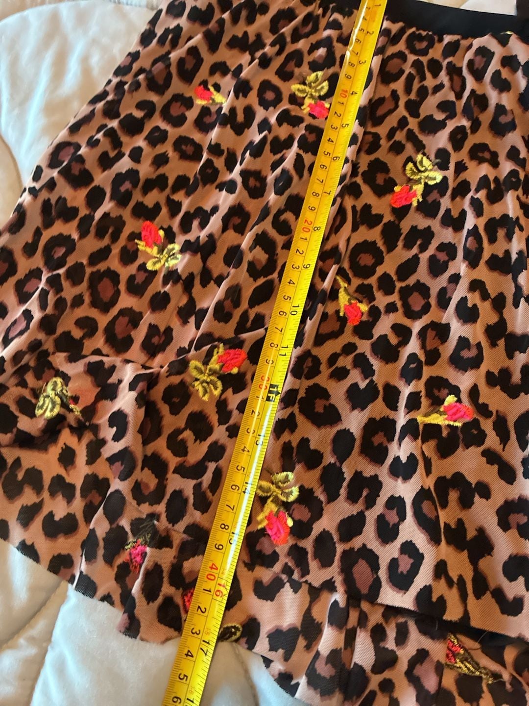 Torrid Betsey Johnson Leopard Rose Mesh Skirt Size 3X A808 6
