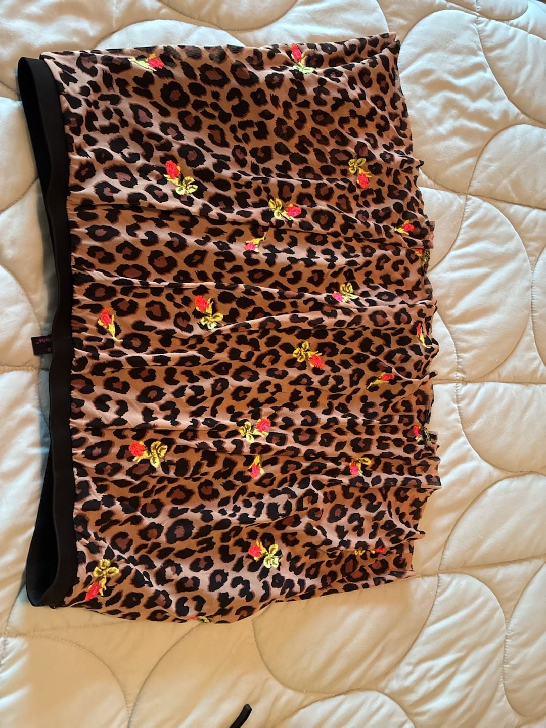 Torrid Betsey Johnson Leopard Rose Mesh Skirt Size 3X A808 7