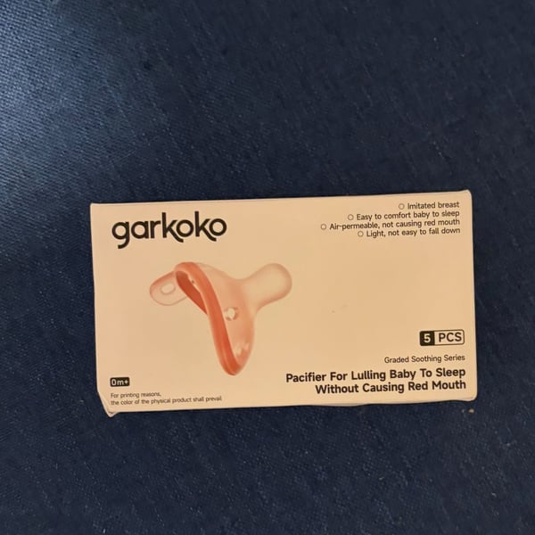 Garkoko Pacifier For Lulling Baby To Sleep Size 0m+ Pink Soft Silicone 5PCS