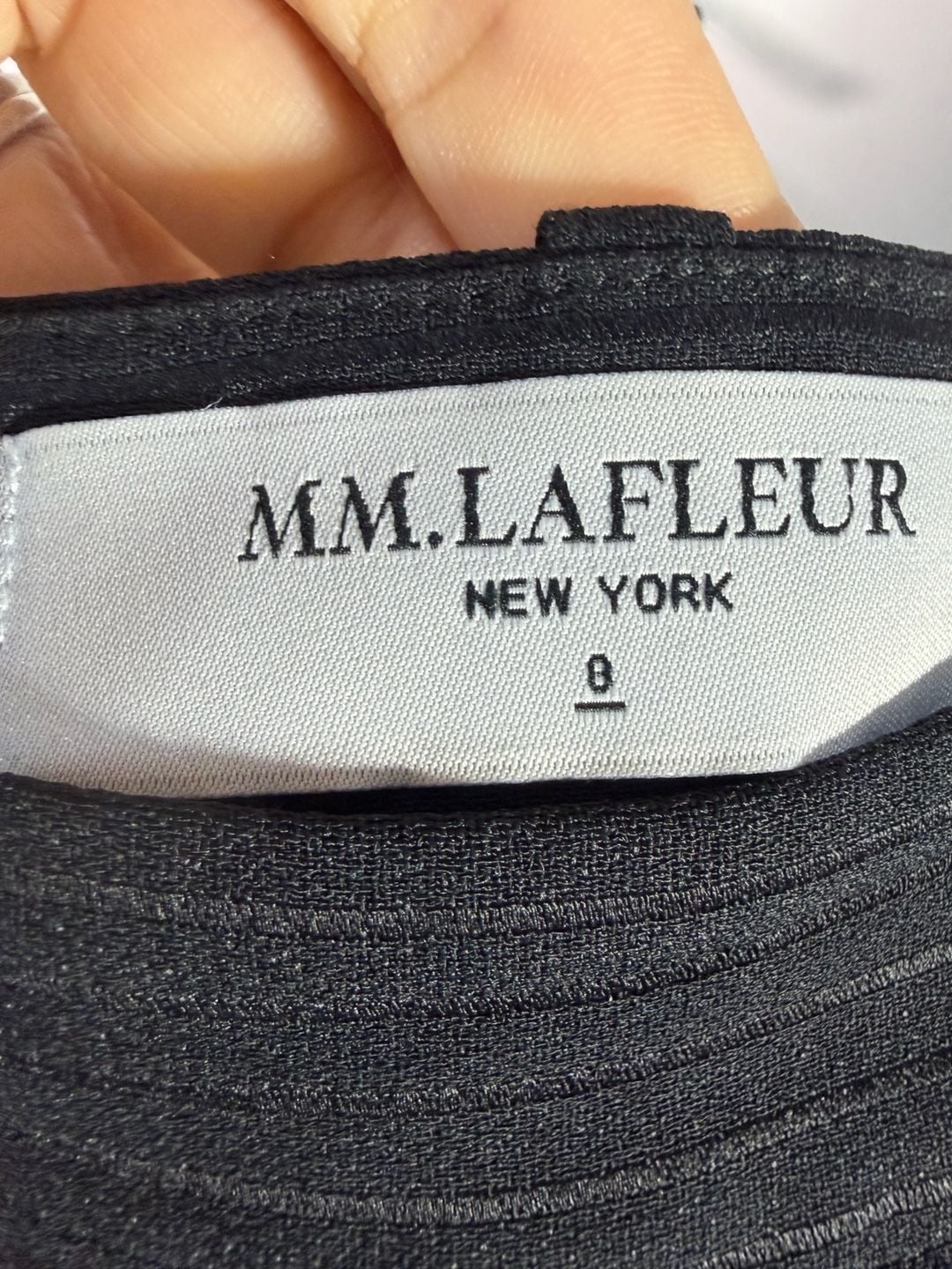 M.M.LaFleur Trousers Size 8 Black Pinstripe Pleated Pants 3
