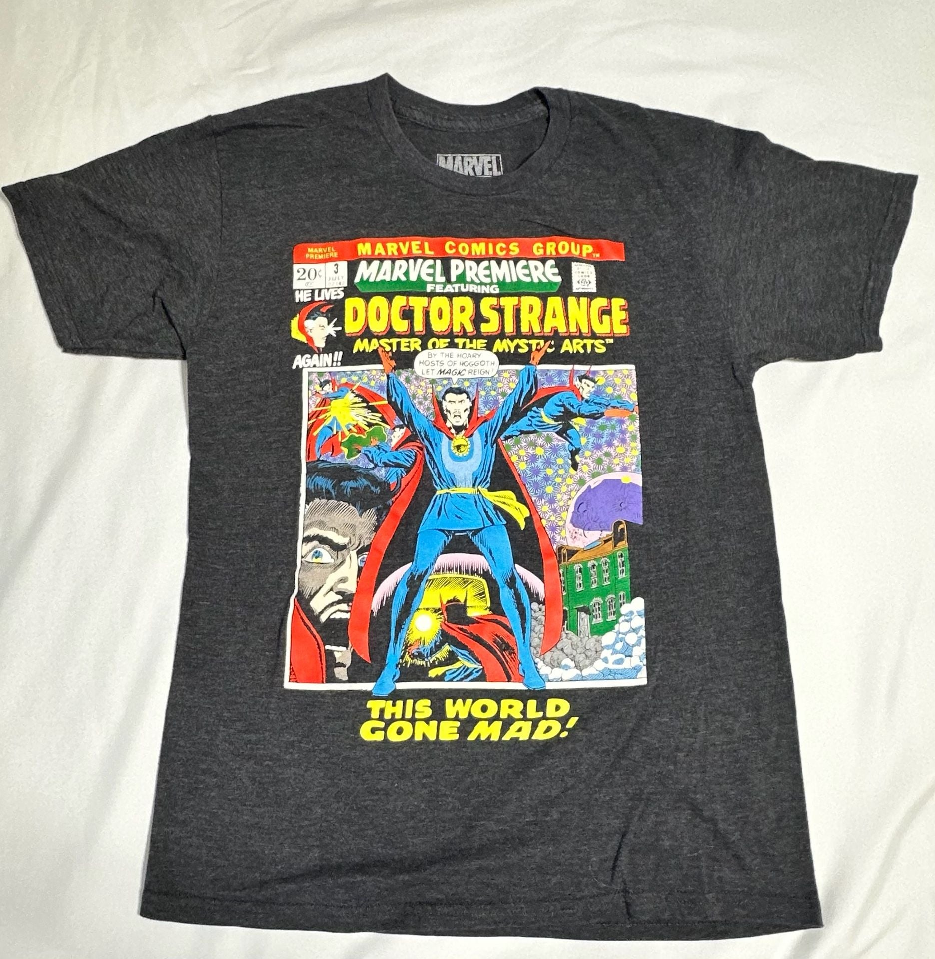 Marvel Doctor Strange Comic T-Shirt Size Adult MD Grey 1