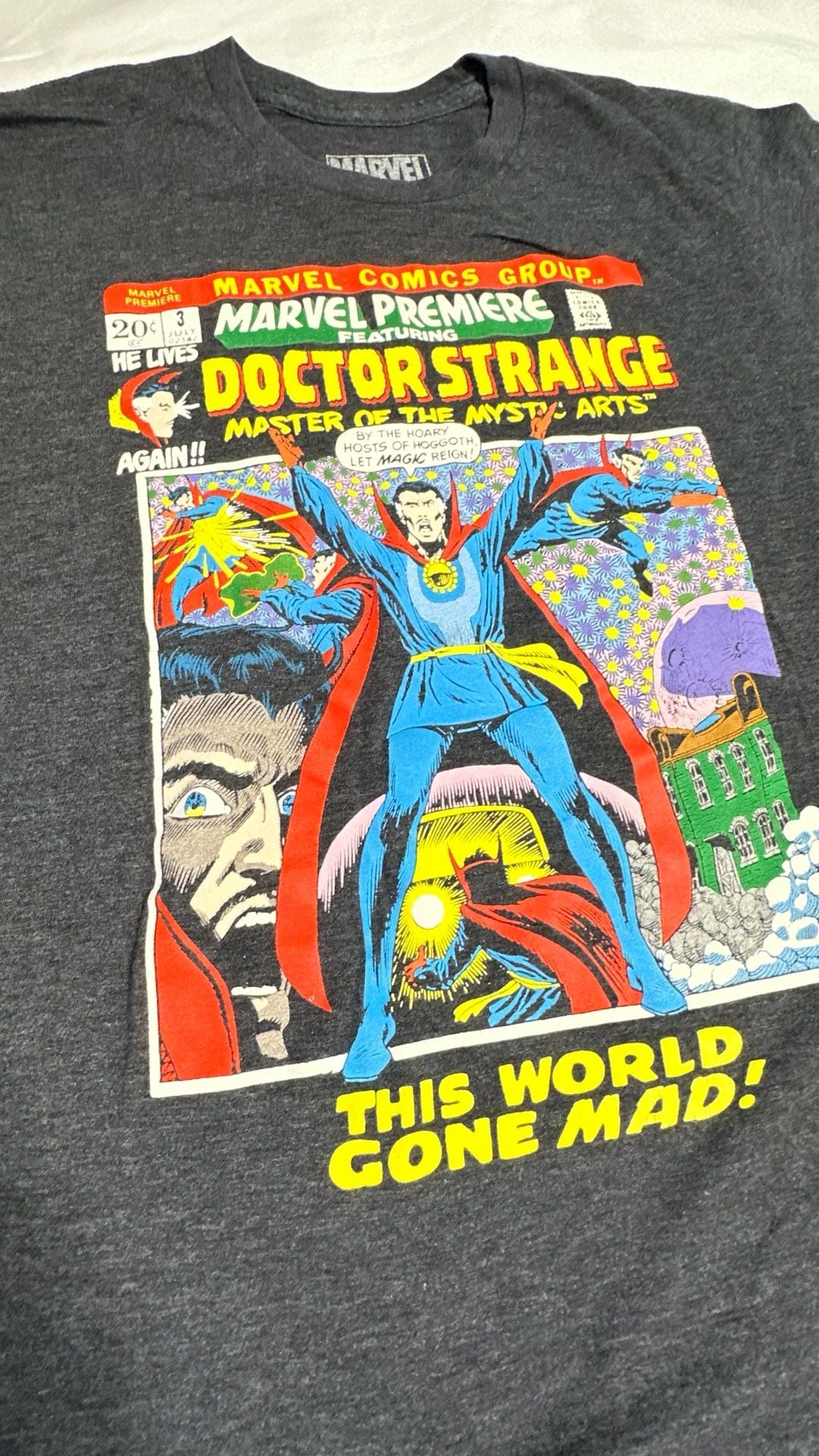 Marvel Doctor Strange Comic T-Shirt Size Adult MD Grey 2