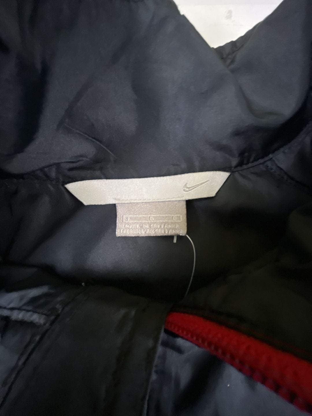 Nike Windbreaker Jacket Size L Black Gray Full Zip Running Y2K 4