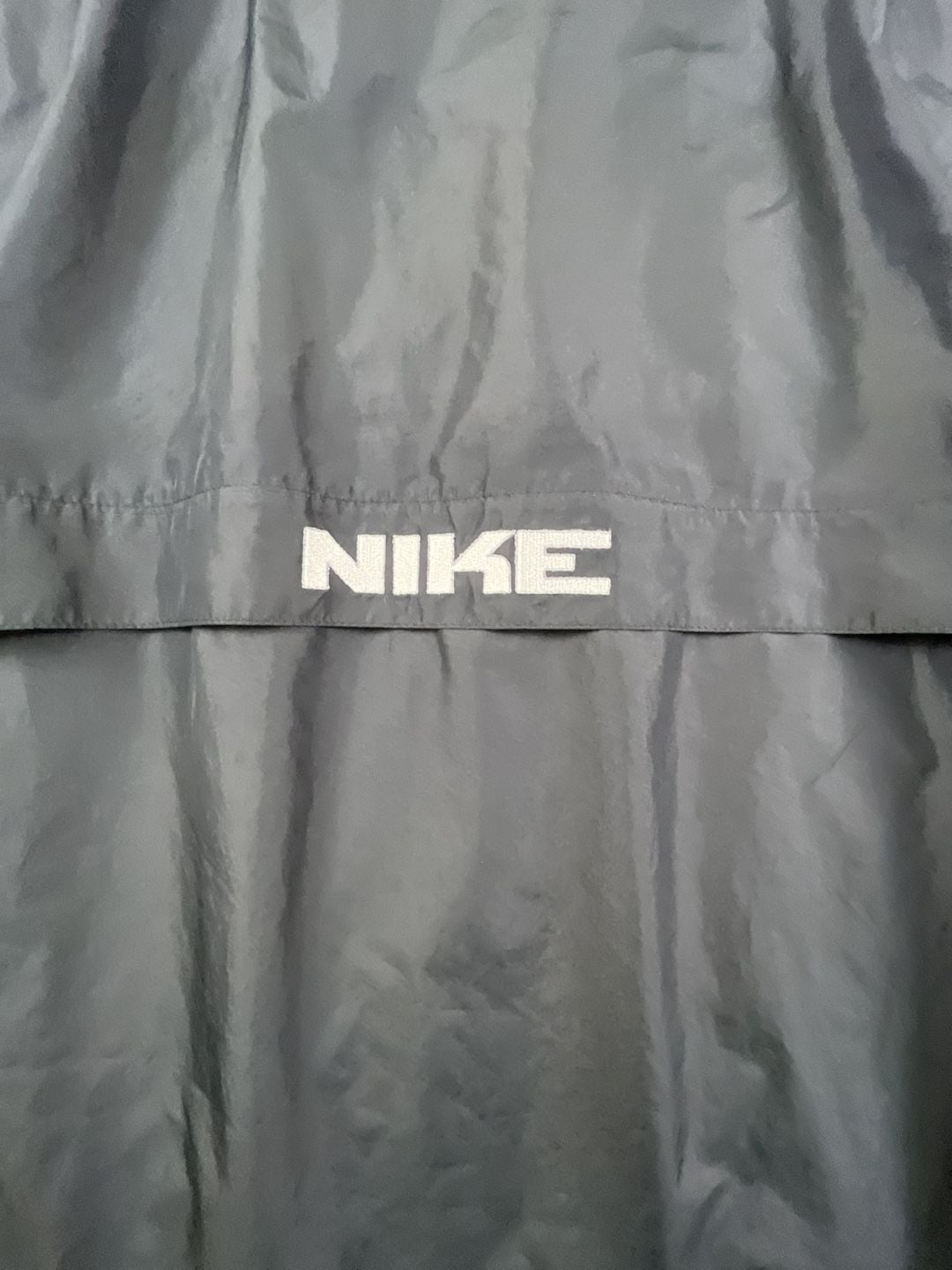 Nike Windbreaker Jacket Size L Black Gray Full Zip Running Y2K 7
