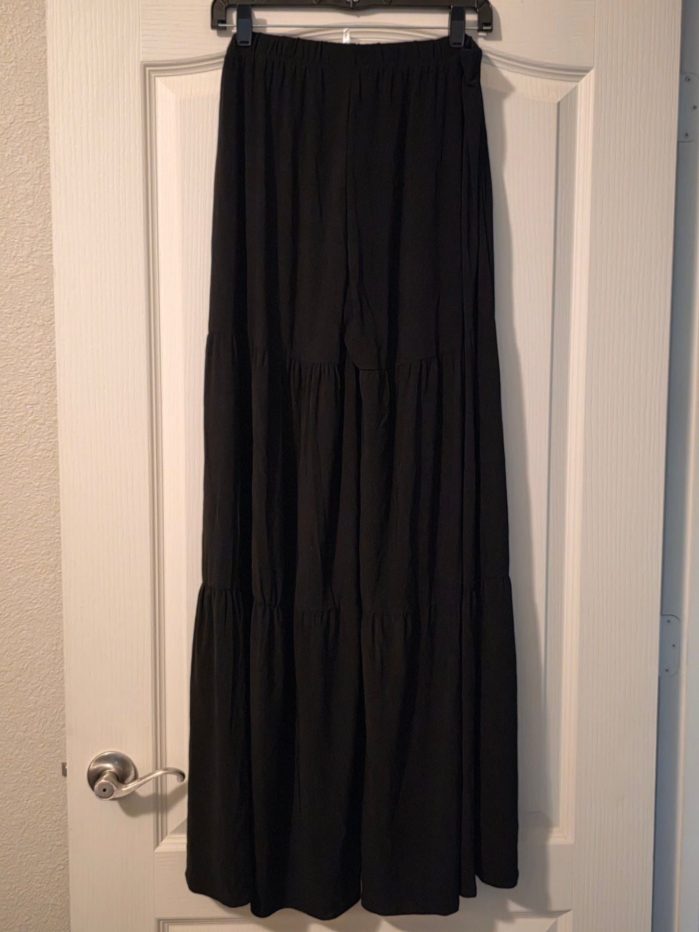 NWT Come N See Tiered Look Size 2XL Black Boho Long Pants 3