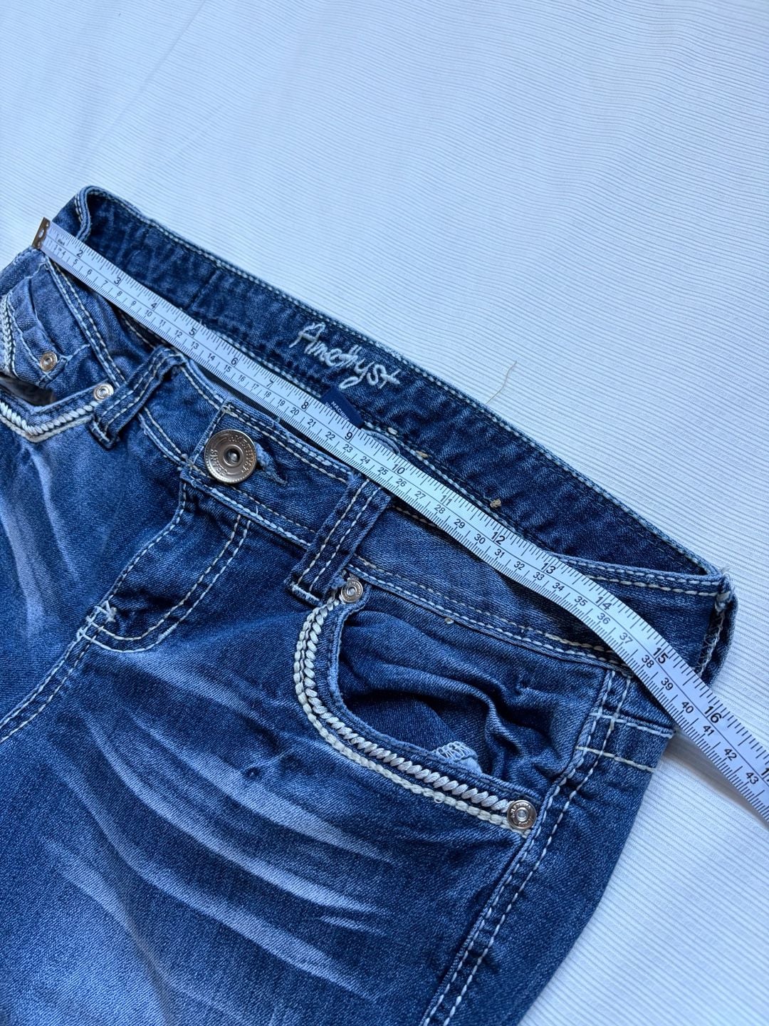 Amethyst Jeans Size 9 Blue Denim Bootcut Y2K 8
