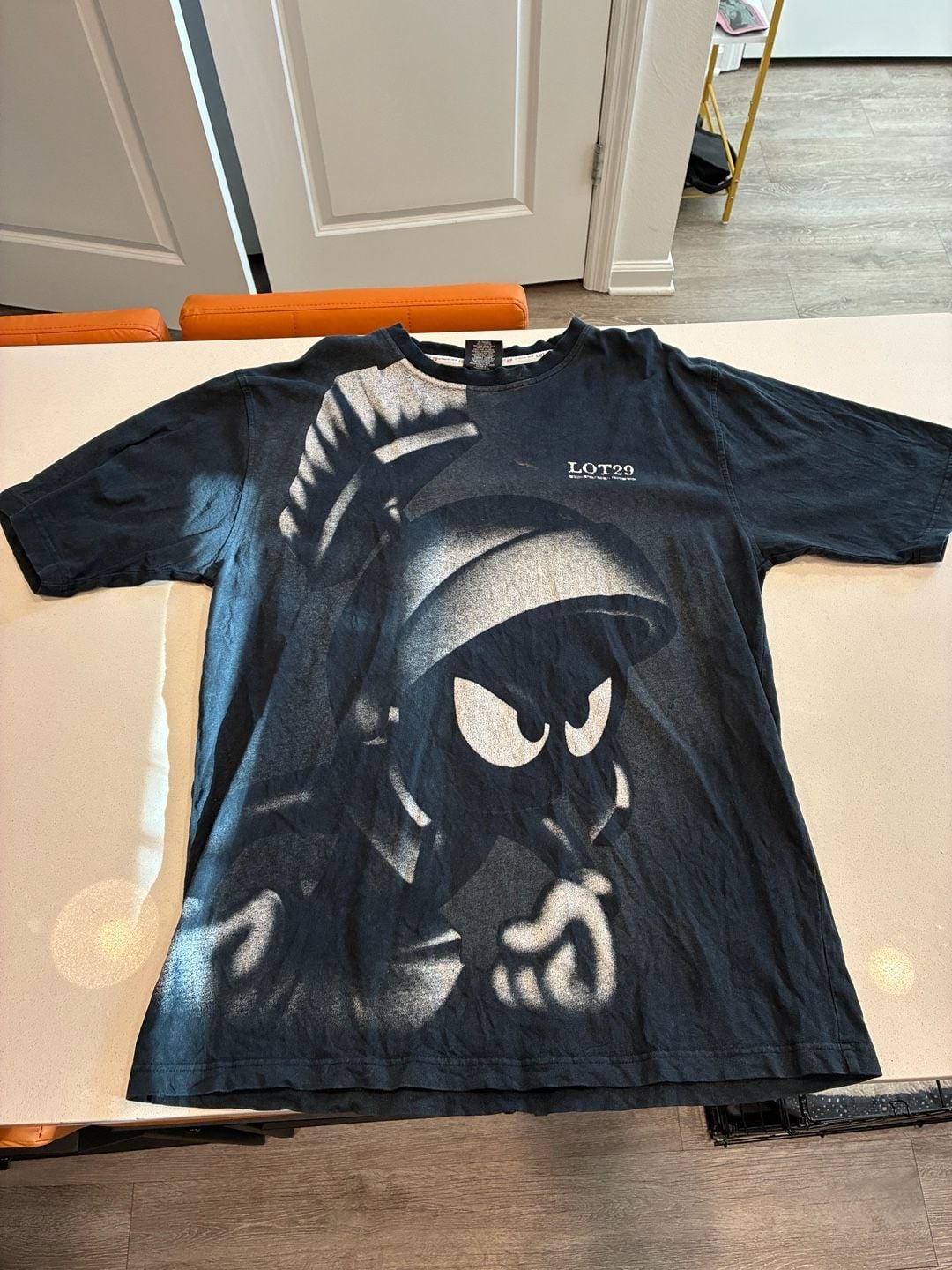 Vintage Lot 29 Marvin The Martian Graphic T-Shirt XL Black 1