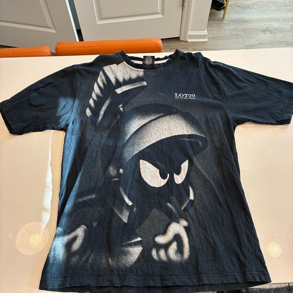 Vintage Lot 29 Marvin The Martian Graphic T-Shirt XL Black