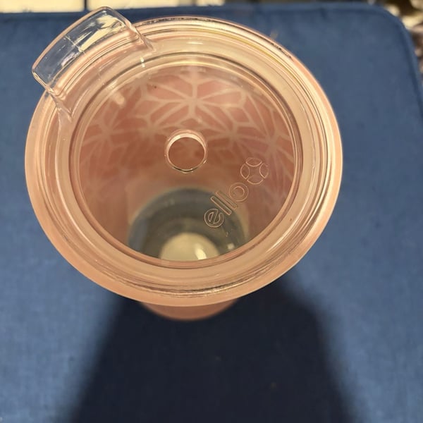 Ello Glass Tumbler Pink Silicone Sleeve with Lid
