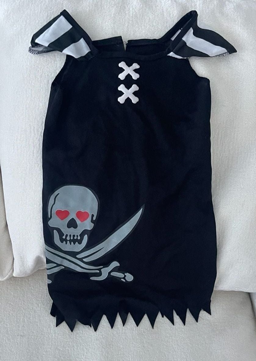 Rubie's Pirate Costume Size Small Black Skull Swords Dress Halloween Child 2