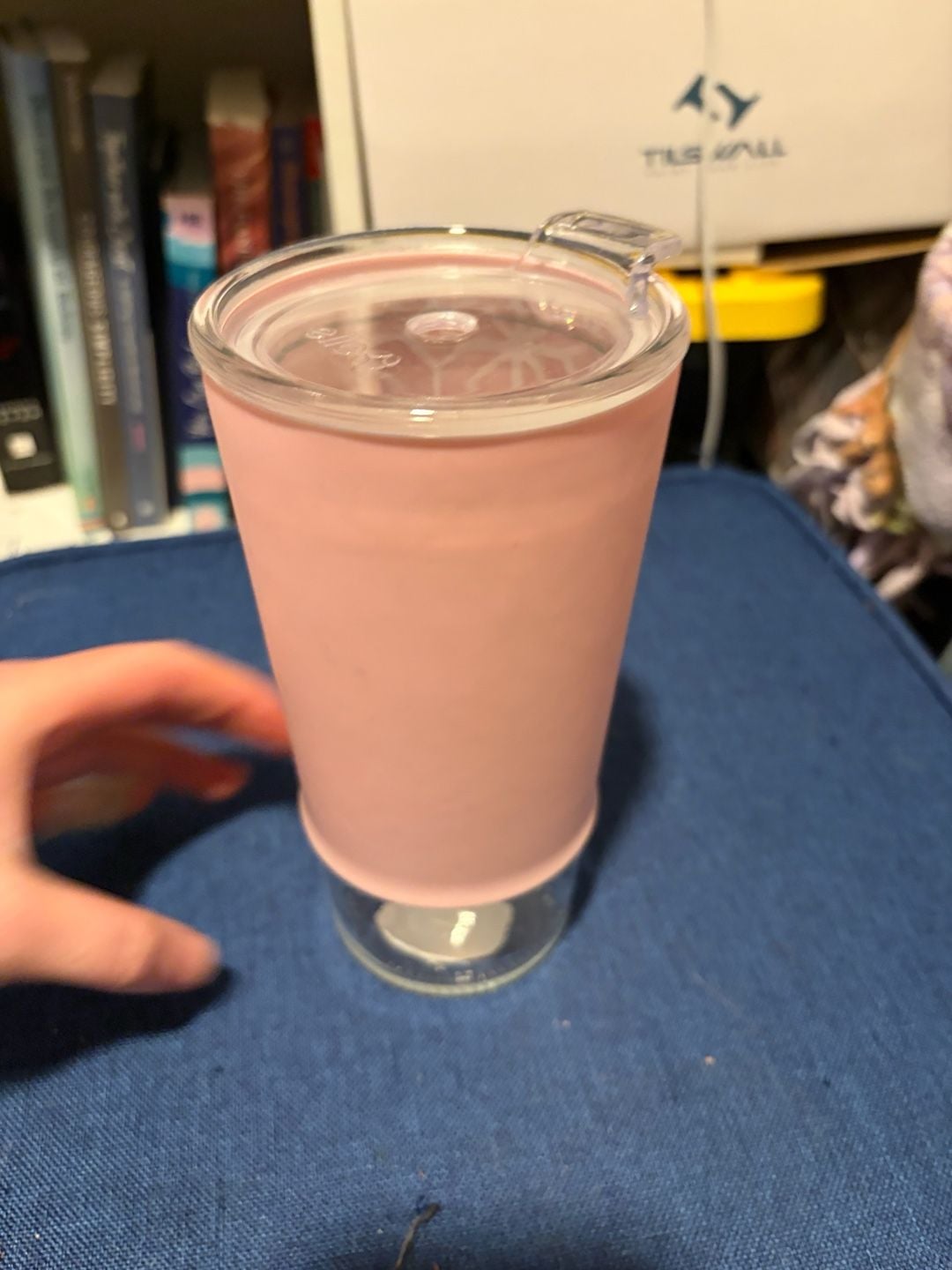 Ello Glass Tumbler Pink Silicone Sleeve with Lid 11