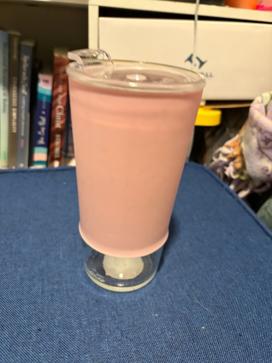 Ello Glass Tumbler Pink Silicone Sleeve with Lid 14