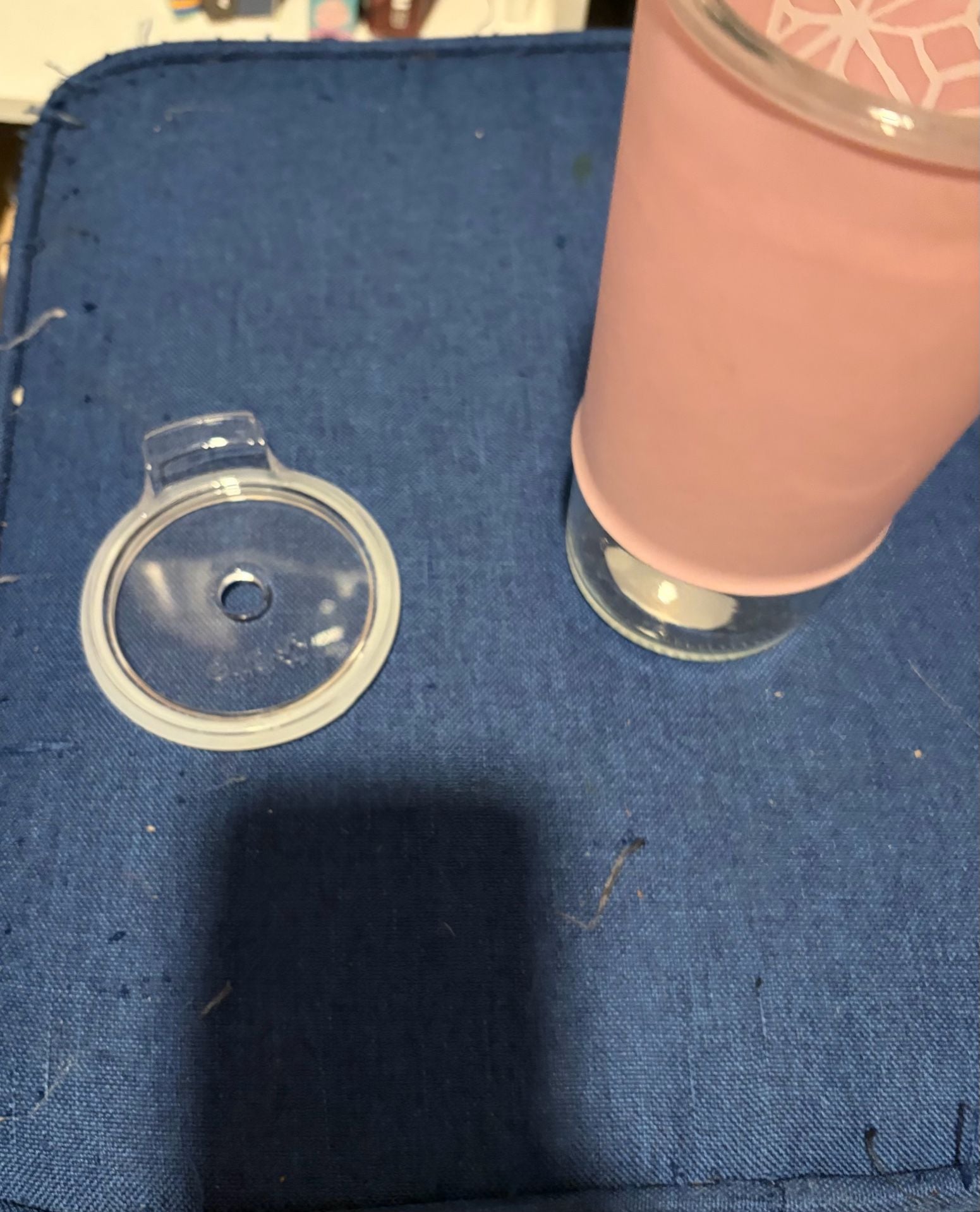Ello Glass Tumbler Pink Silicone Sleeve with Lid 17