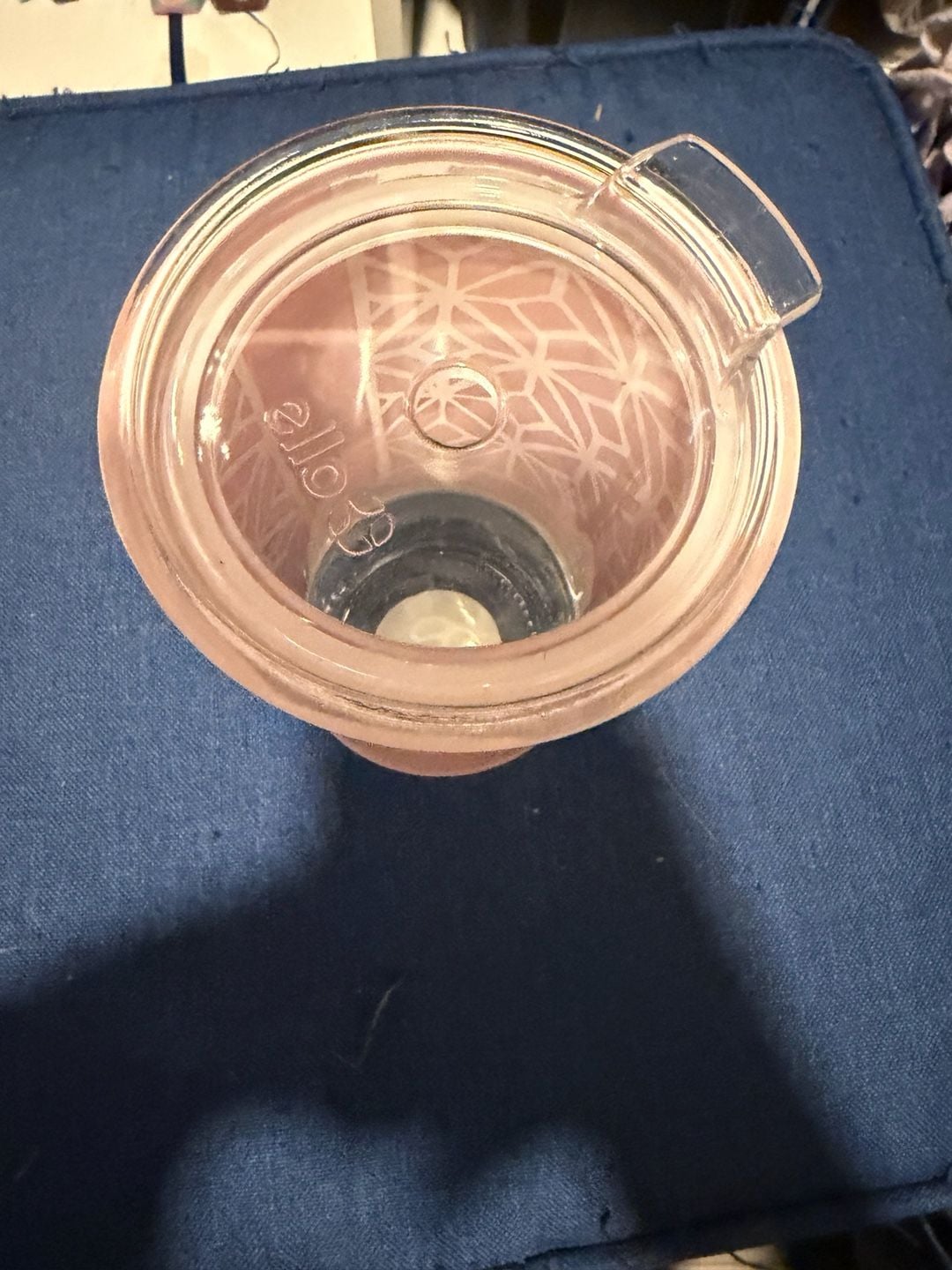 Ello Glass Tumbler Pink Silicone Sleeve with Lid 19