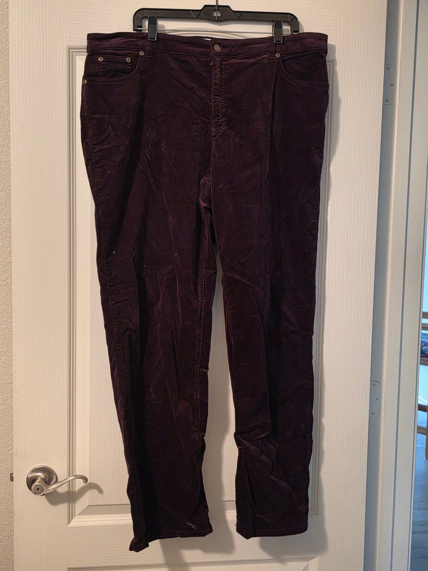 Charter Club Pant Shop Classic Fit Corduroy Pants Size 18 Plum Purple 2
