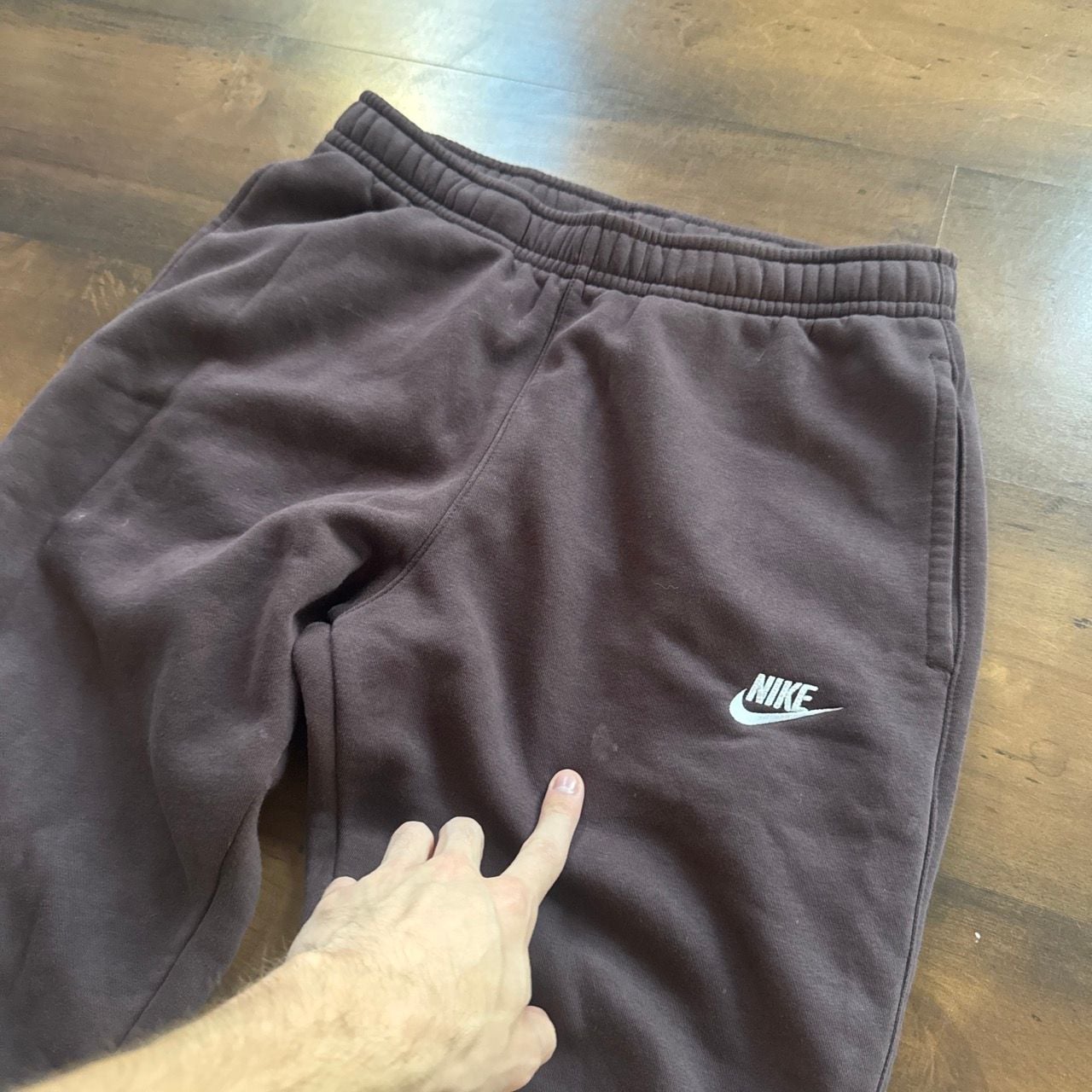 Nike Sportswear Club Fleece Joggers Size M Brown 5