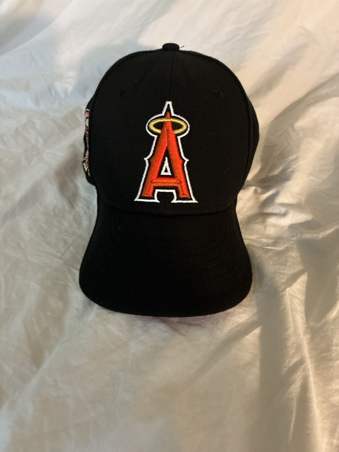 New Era Los Angeles Angels 59FIFTY Size 7 1/4 Fitted Hat Black 50th Anniv 2