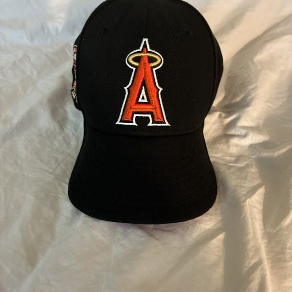 New Era Los Angeles Angels 59FIFTY Size 7 1/4 Fitted Hat Black 50th Anniv