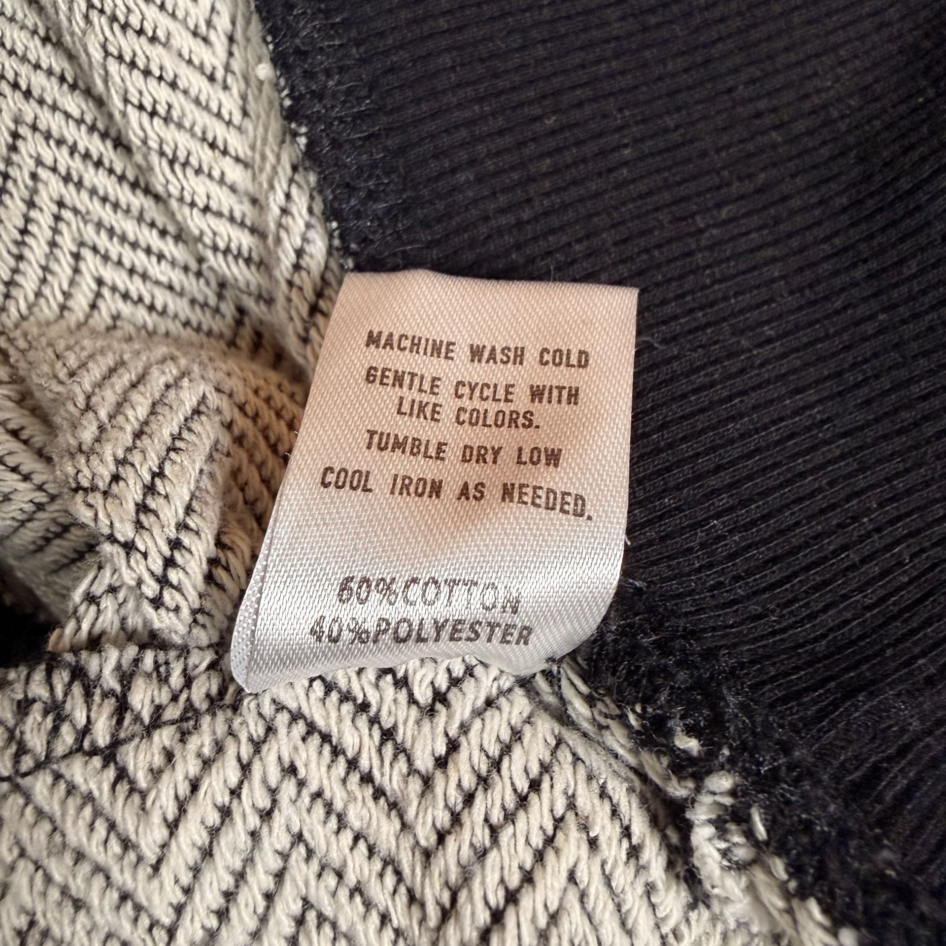 Sovereign Code Crewneck Sweater Herringbone Gray Black Size XL 4