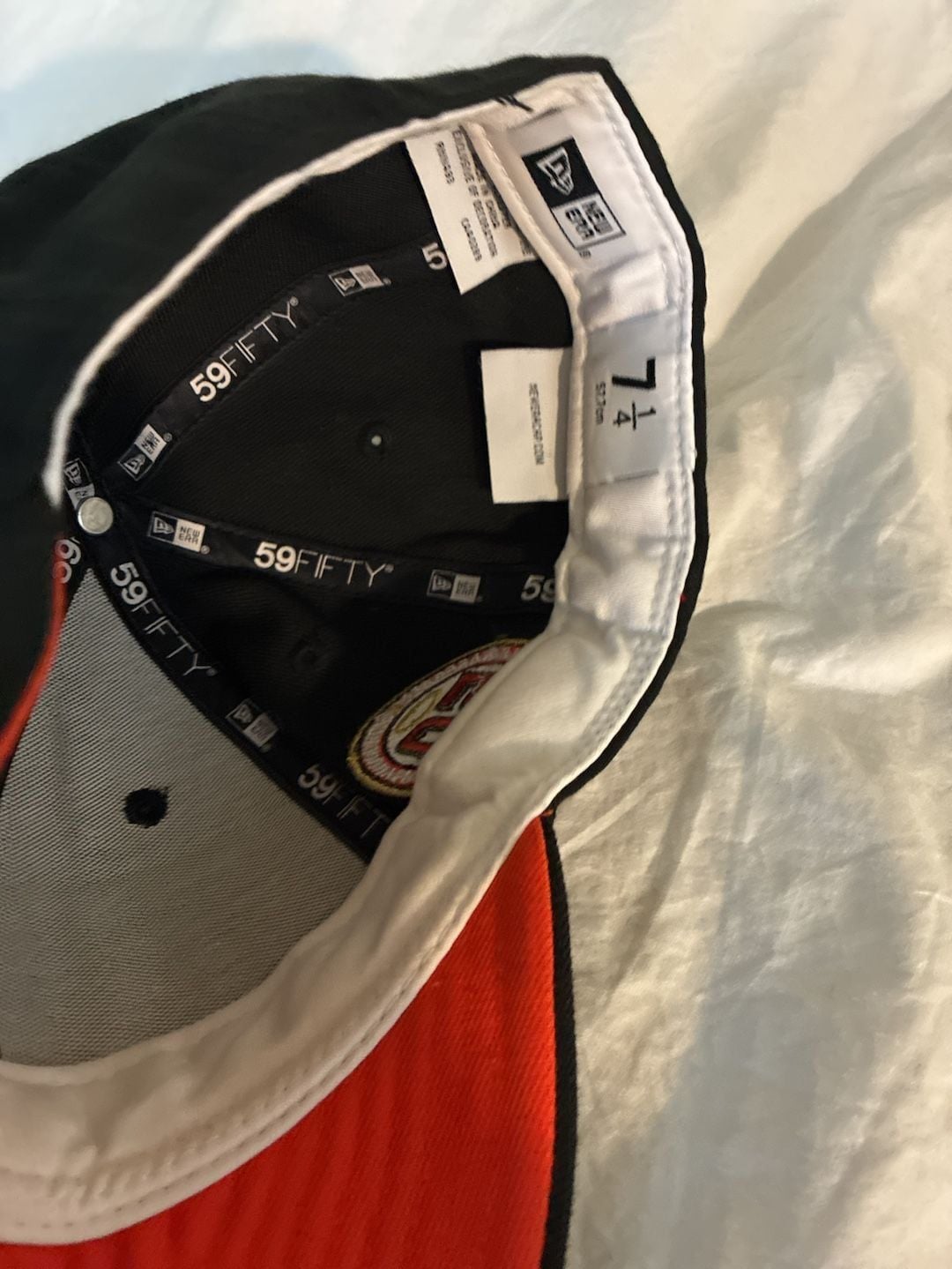 New Era Los Angeles Angels 59FIFTY Size 7 1/4 Fitted Hat Black 50th Anniv 7