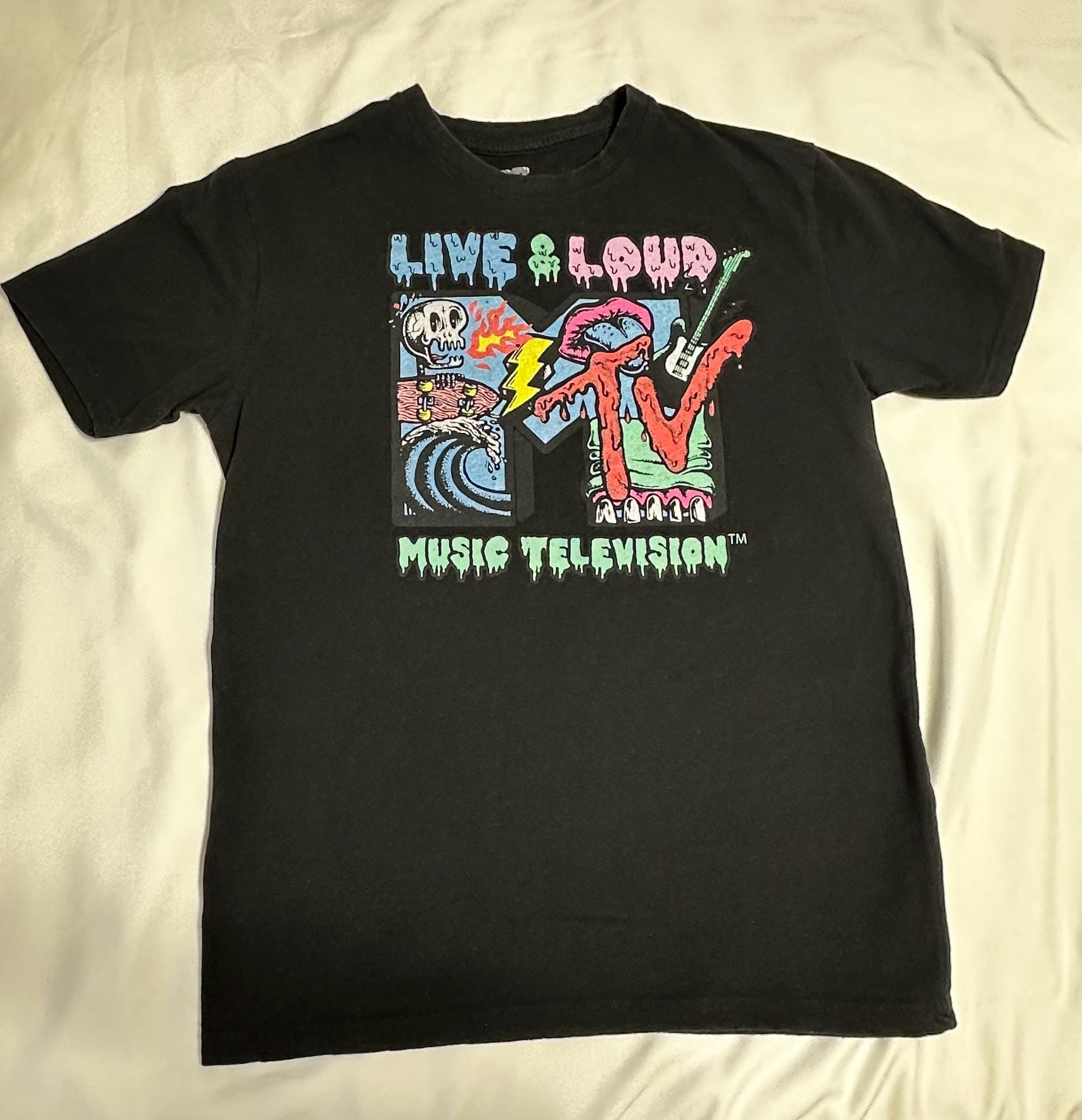 Mtv Music Television Live & Loud Graphic Tee Shirt Size Adult M 2