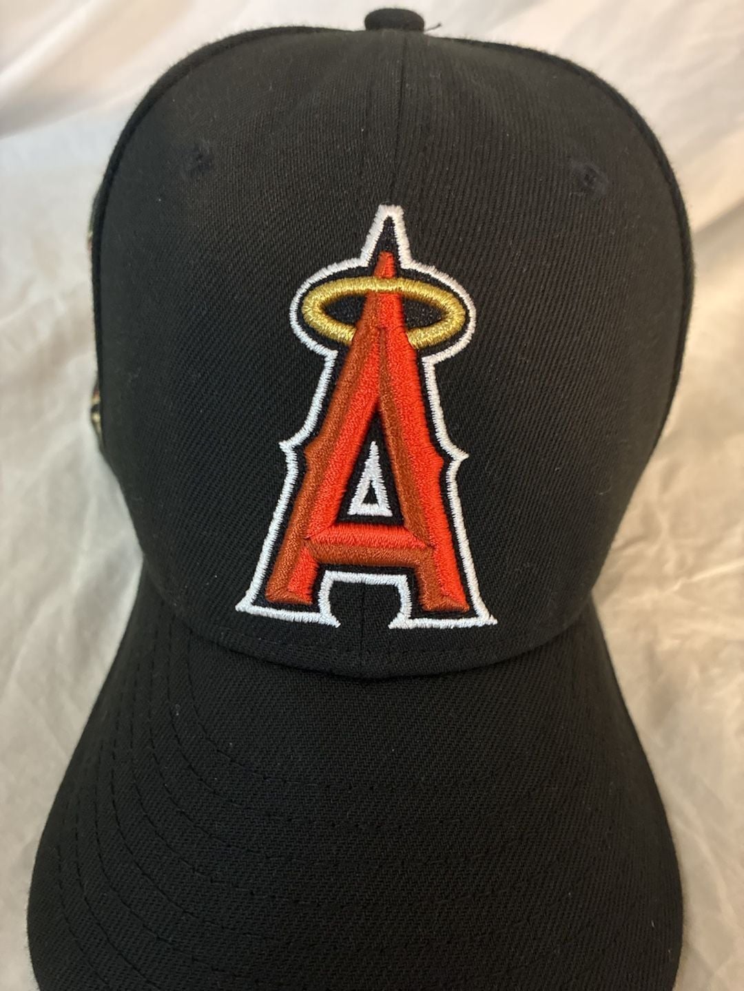 New Era Los Angeles Angels 59FIFTY Size 7 1/4 Fitted Hat Black 50th Anniv 11
