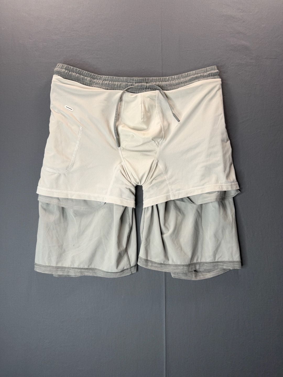 Lululemon Pace Breaker Short Size L Grey Marled Athletic Running Lined 13