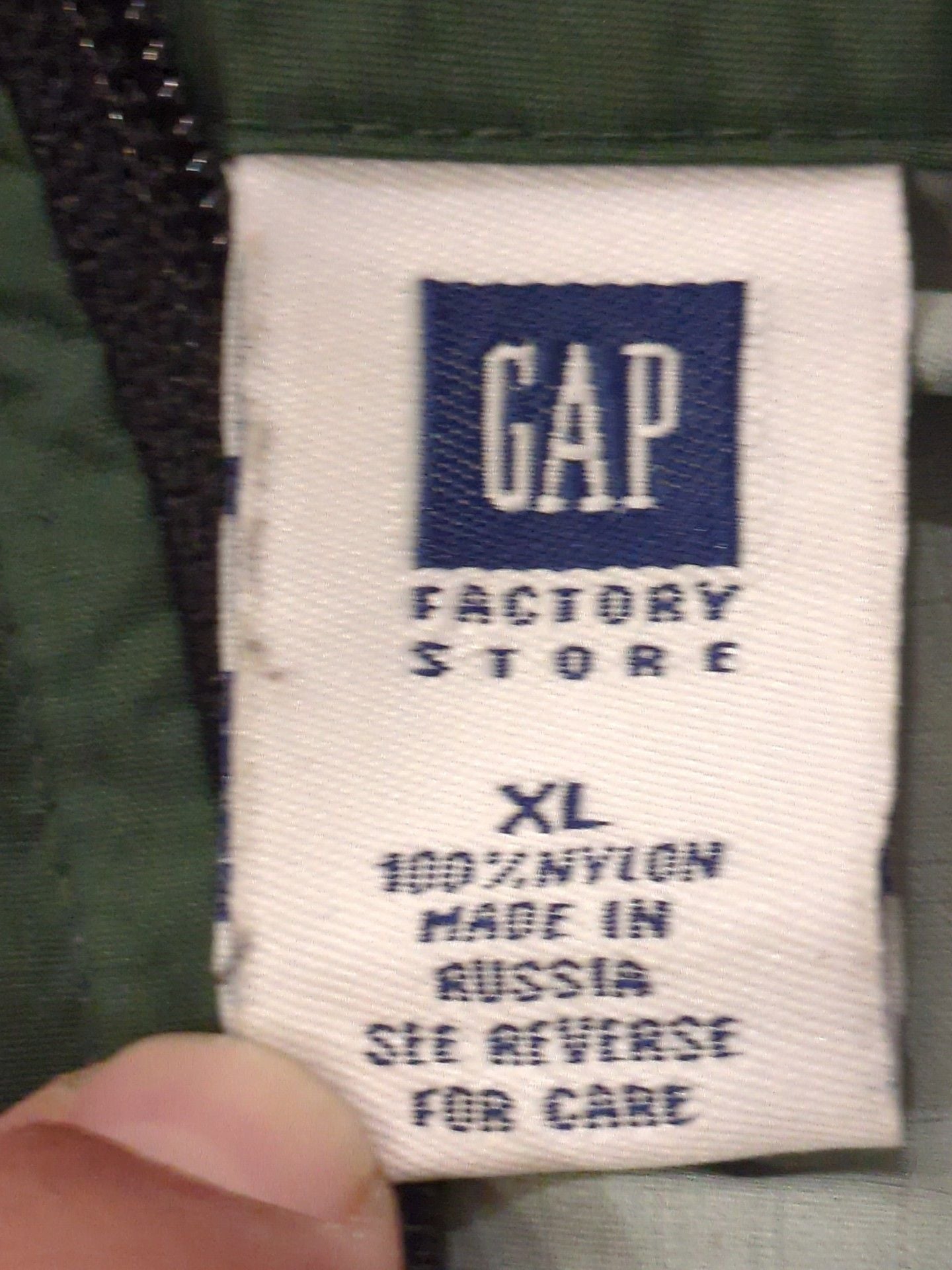 Gap Factory Store Anorak Jacket Size XL Green Nylon Windbreaker 5