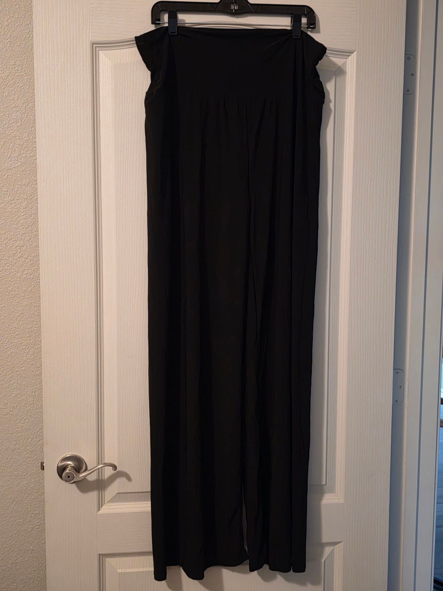 Superline Palazzo Pants 3XL Black Wide Leg Flowy and Stretchy 2