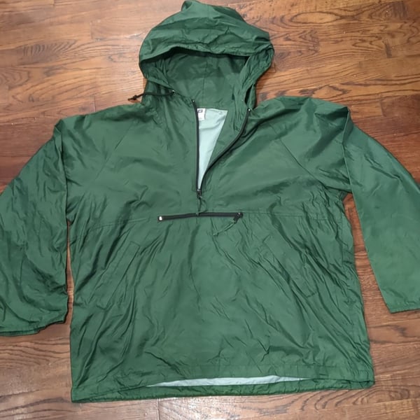 Gap Factory Store Anorak Jacket Size XL Green Nylon Windbreaker