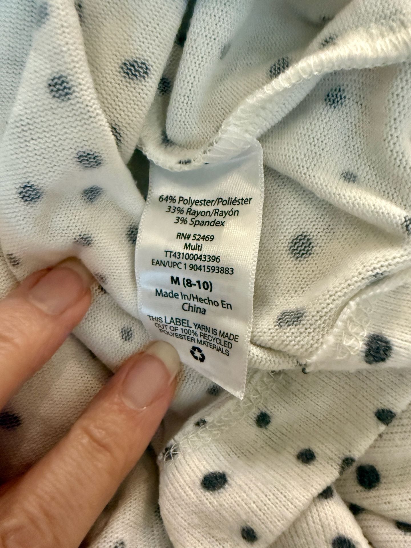 Time And Tru Crewneck Sweater M (8-10) Polka Dot Hacci 4