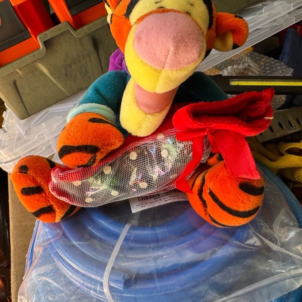 Vintage Disney Store Tigger Plush Holiday Christmas Stocking
