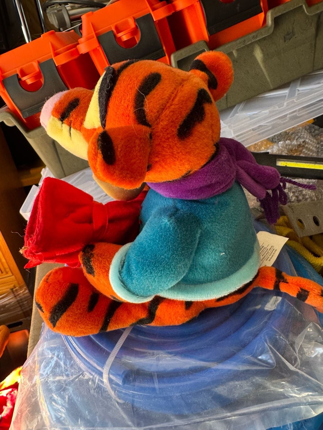 Vintage Disney Store Tigger Plush Holiday Christmas Stocking 2
