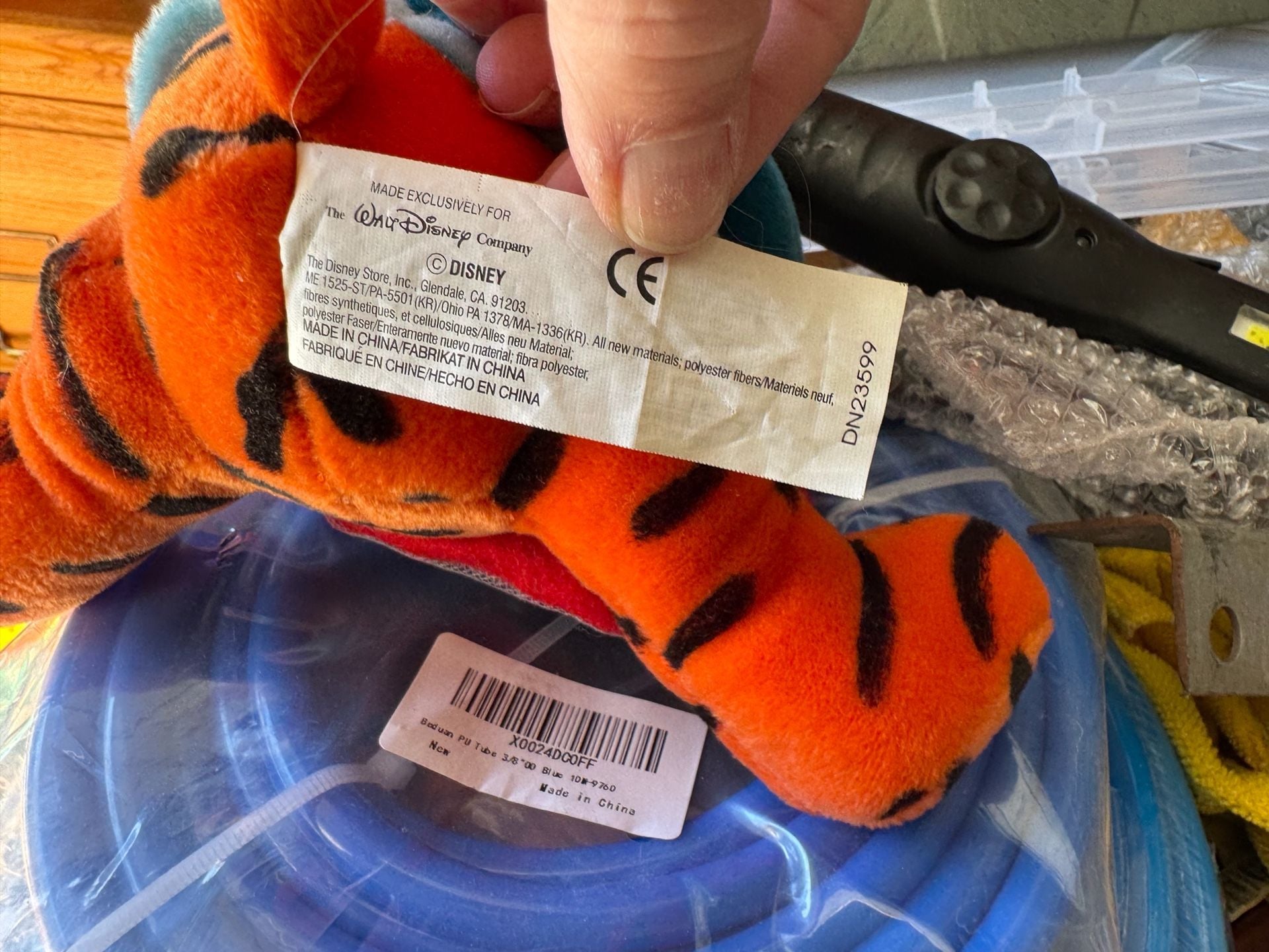 Vintage Disney Store Tigger Plush Holiday Christmas Stocking 5