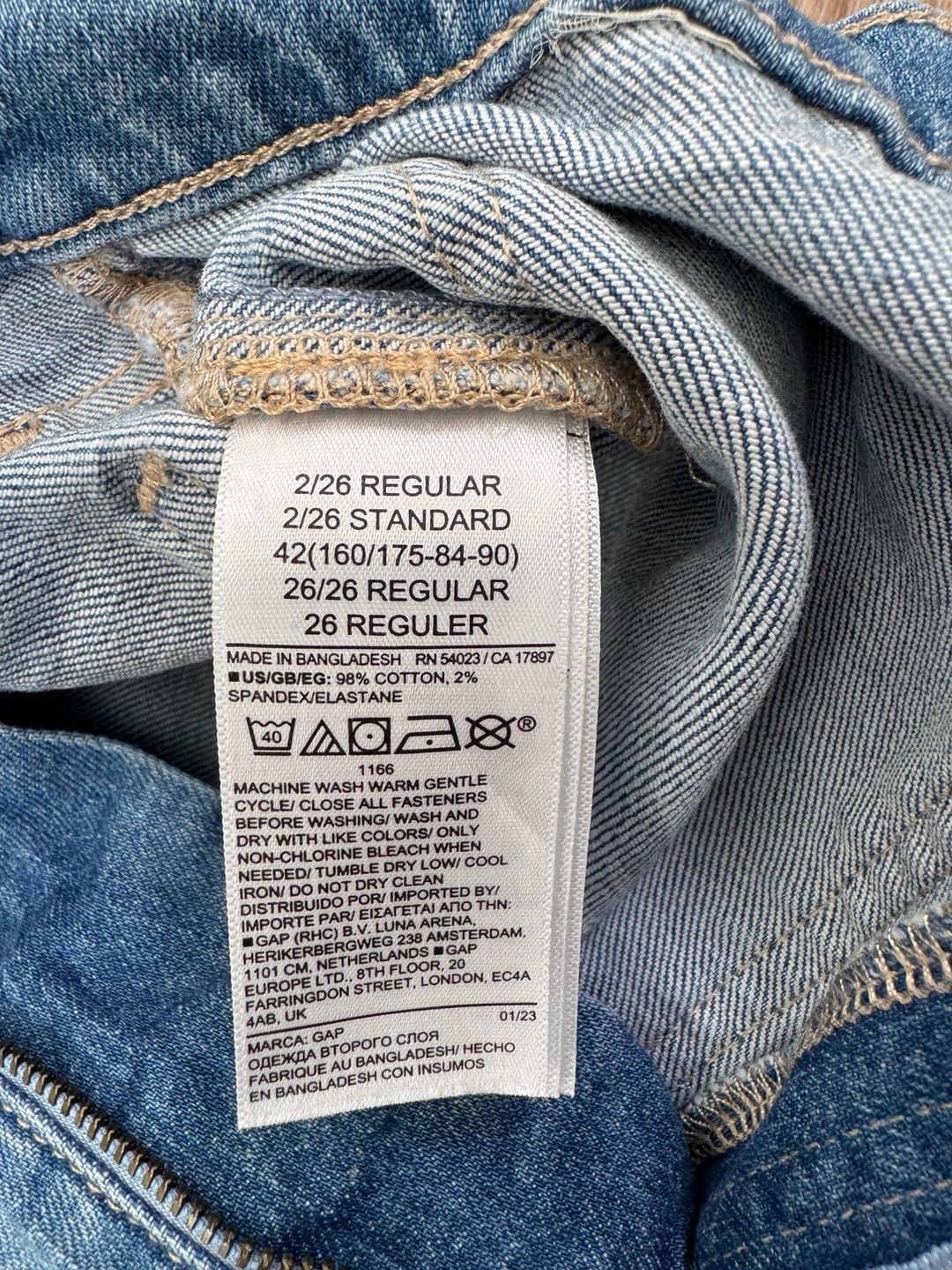 Gap Denim ’70s Flare Jeans 2/26R Light Wash High Rise Patch Pockets 7