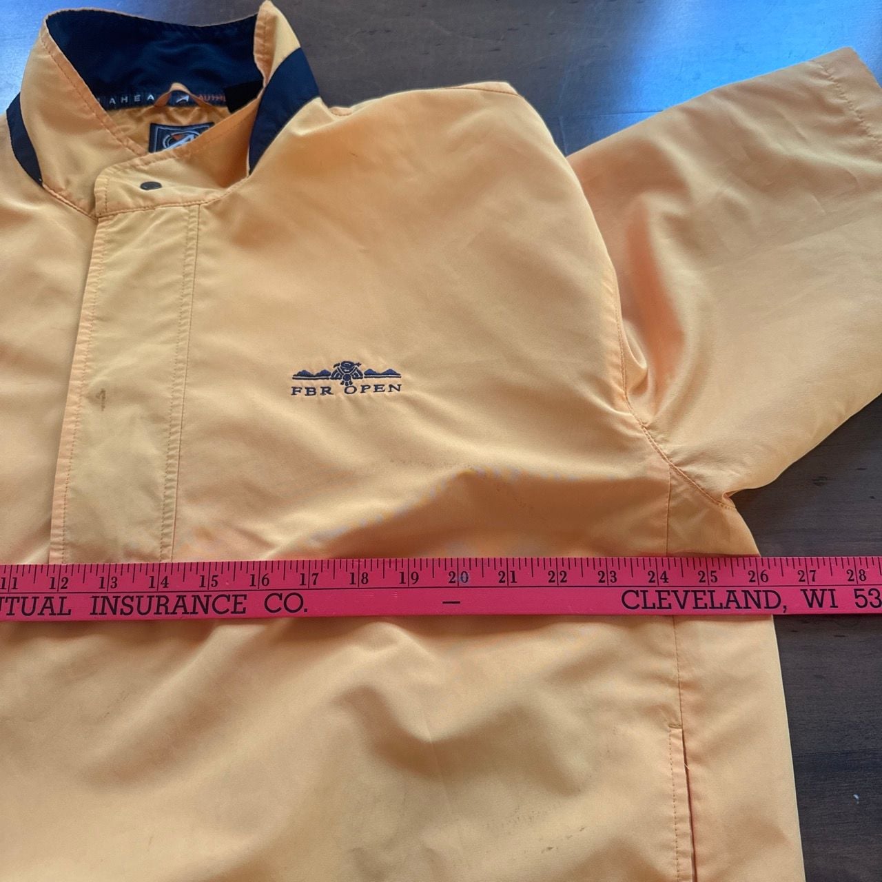 Ahead Authentics FBR Open TPC Scottsdale Size L Yellow Short Sleeve Windbreaker 7