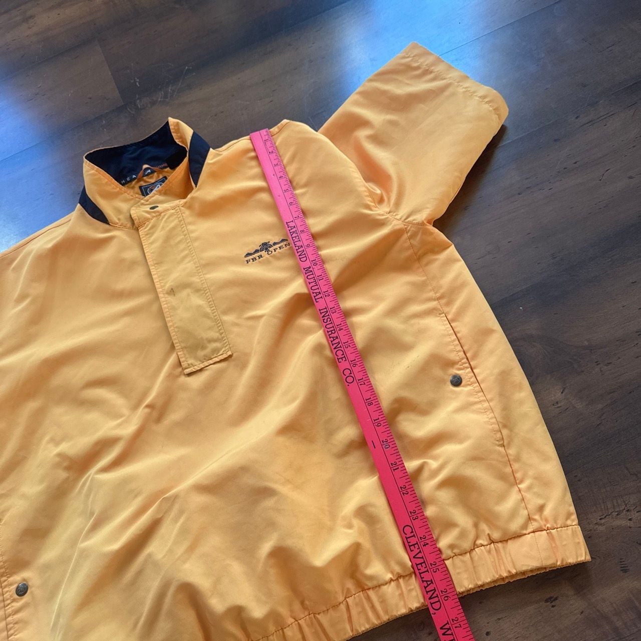 Ahead Authentics FBR Open TPC Scottsdale Size L Yellow Short Sleeve Windbreaker 8