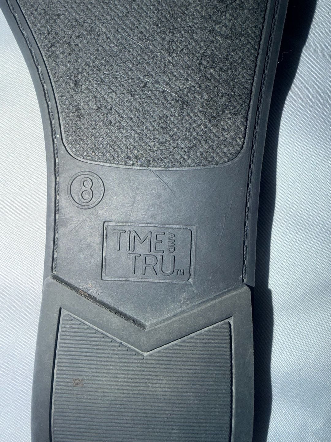 Time And Tru Bow Slide Sandals Size 8 Black Flat Open Toe 4