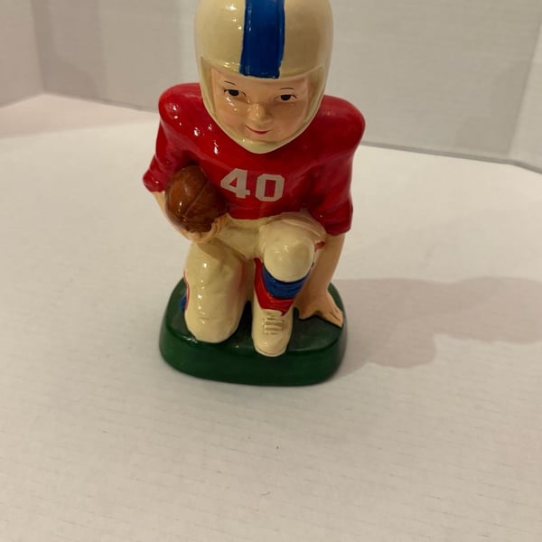 Vintage 1974 Sears Roebuck Football Player #40 Ceramic Figurine