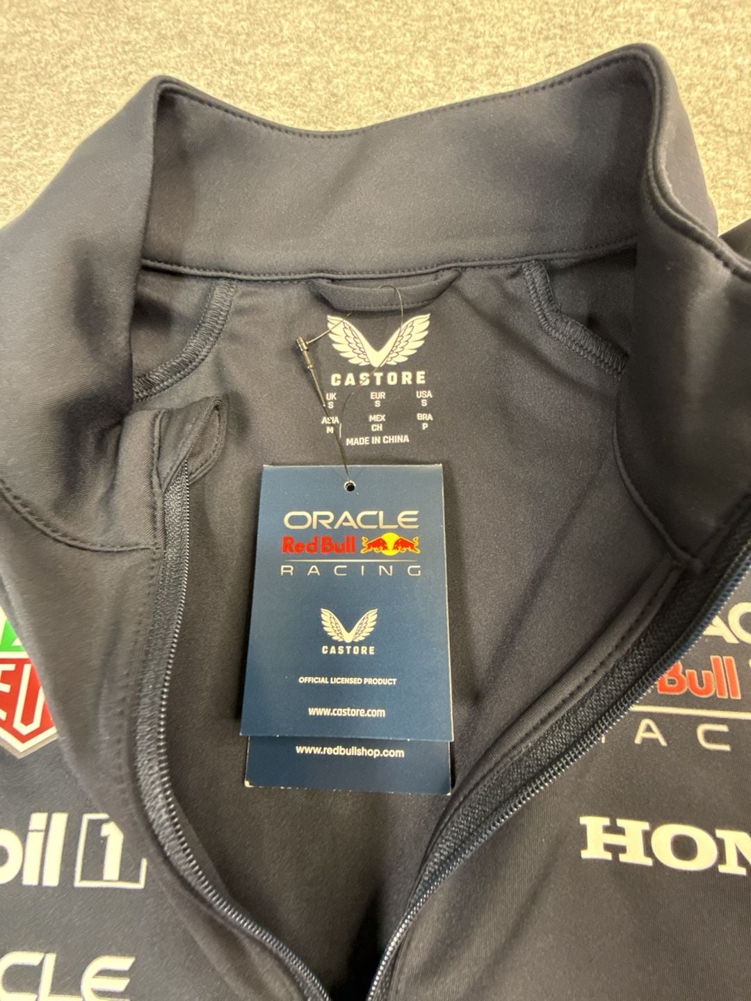 Castore Red Bull Racing 1/4 Zip Midlayer Size S Navy 3
