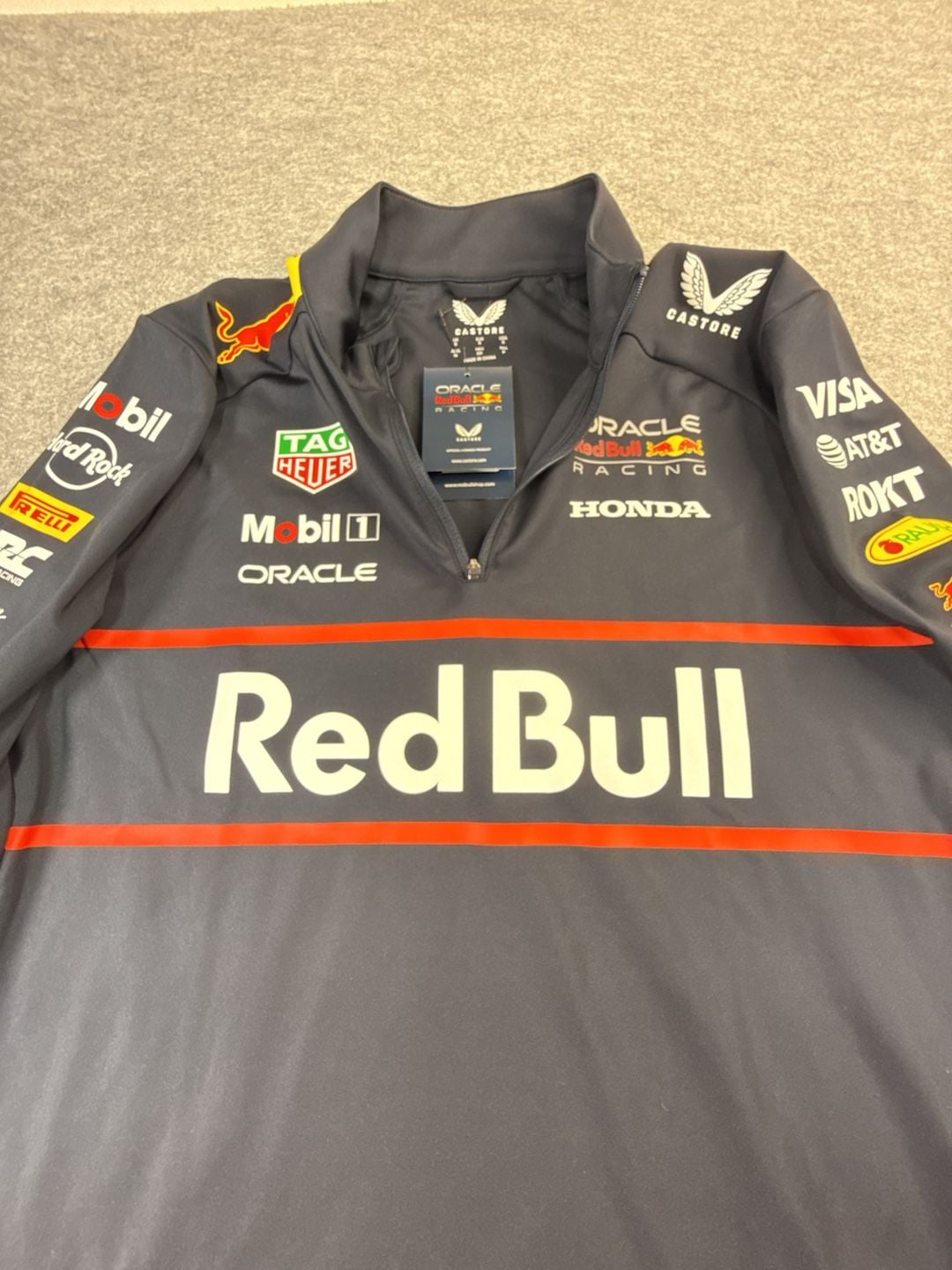 Castore Red Bull Racing 1/4 Zip Midlayer Size S Navy 4
