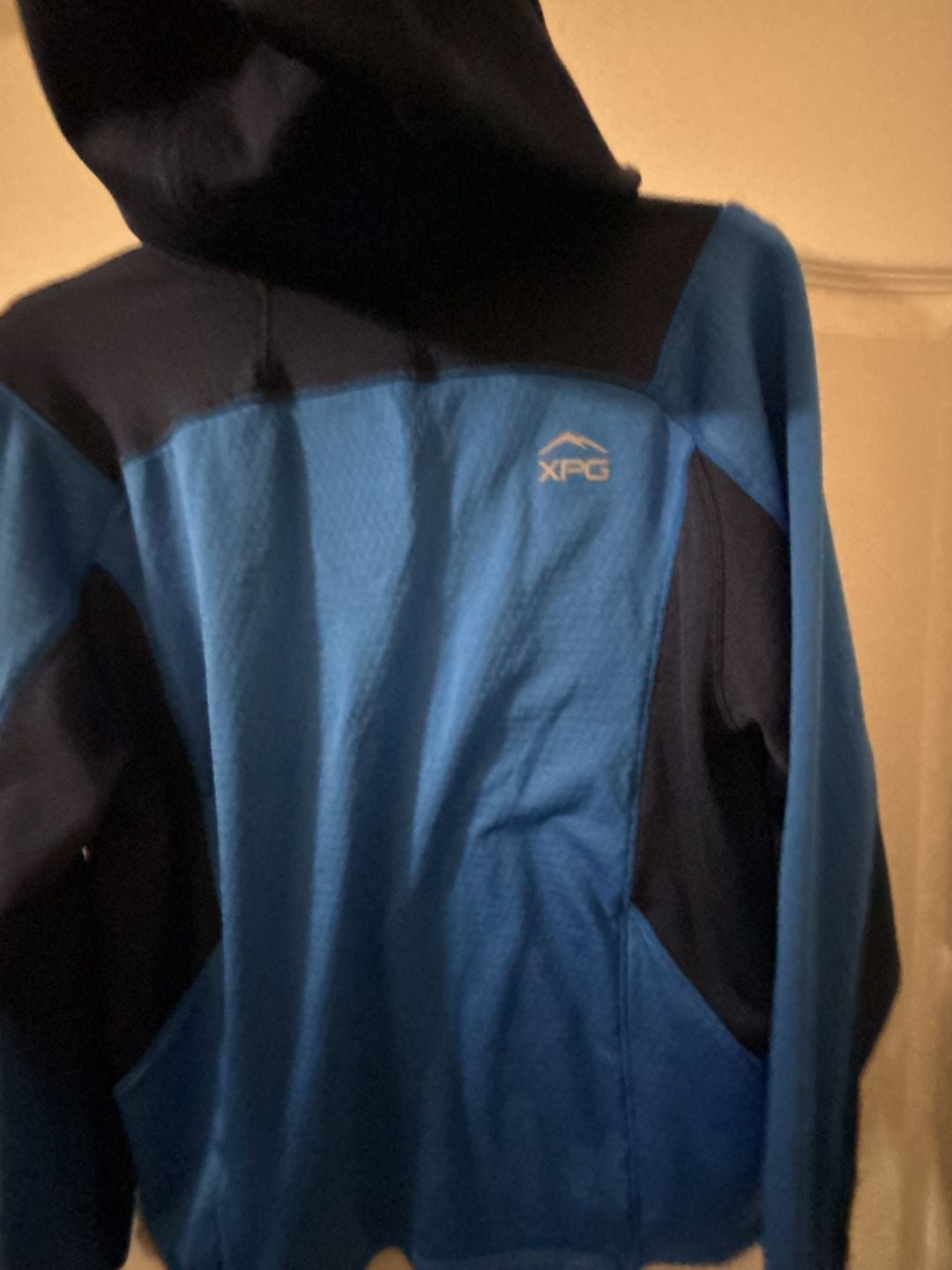 Cabela's XPG Hoodie Size L/G Blue Black 1/4 Zip Pullover 4