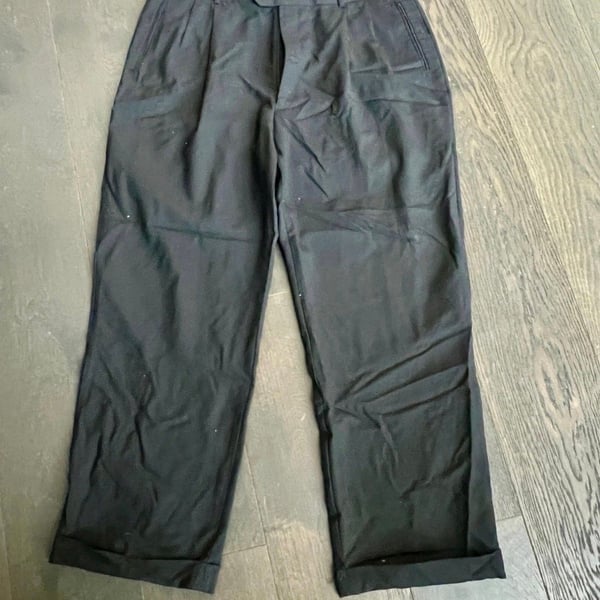Louis Raphael Pleated Dress Pants Size 38 Black Pure Wool
