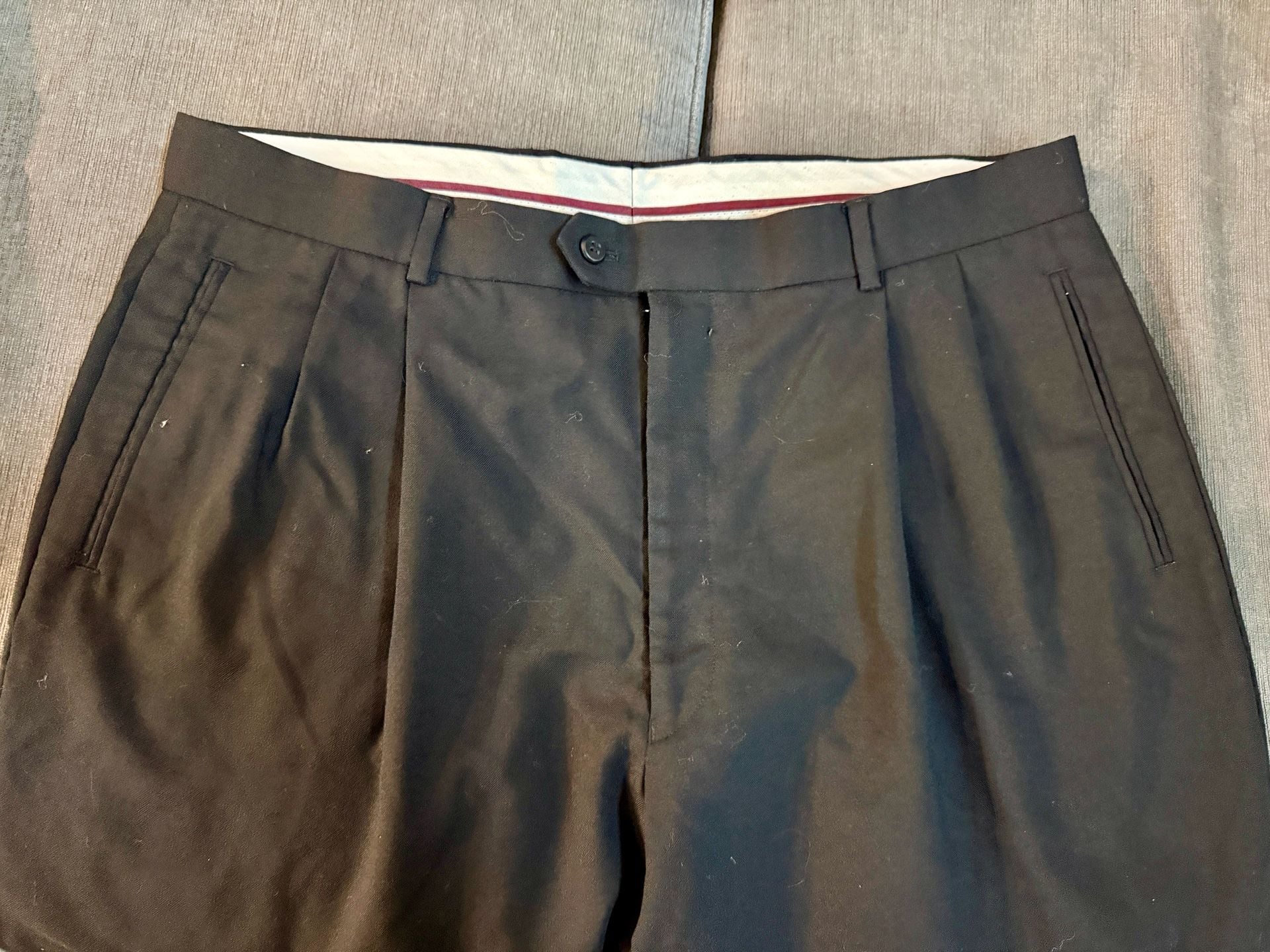 Louis Raphael Pleated Dress Pants Size 38 Black Pure Wool 7