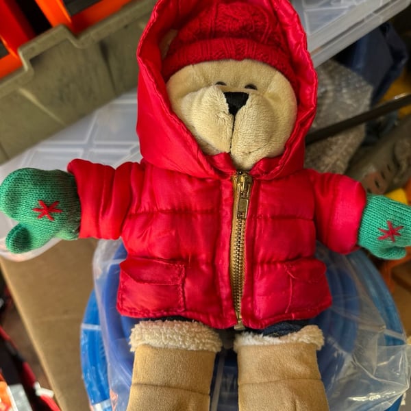 Vintage Starbucks Bearista Bear 2006 Red Parka Winter Plush