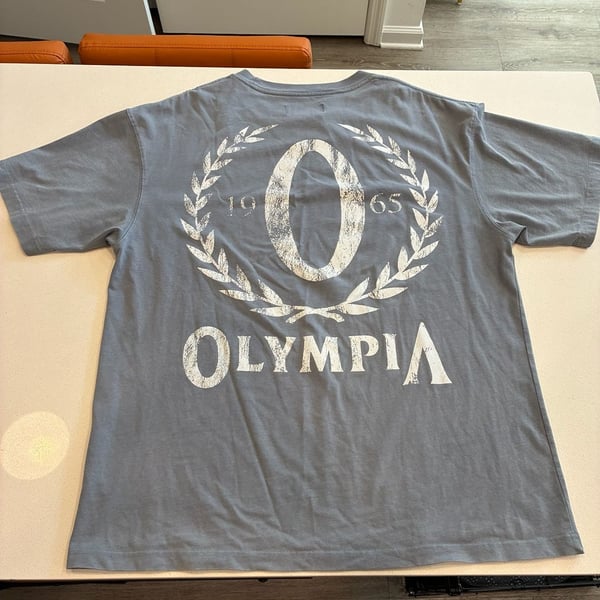 Gymreapers Olympia T-Shirt Size XL Gray Graphic Tee