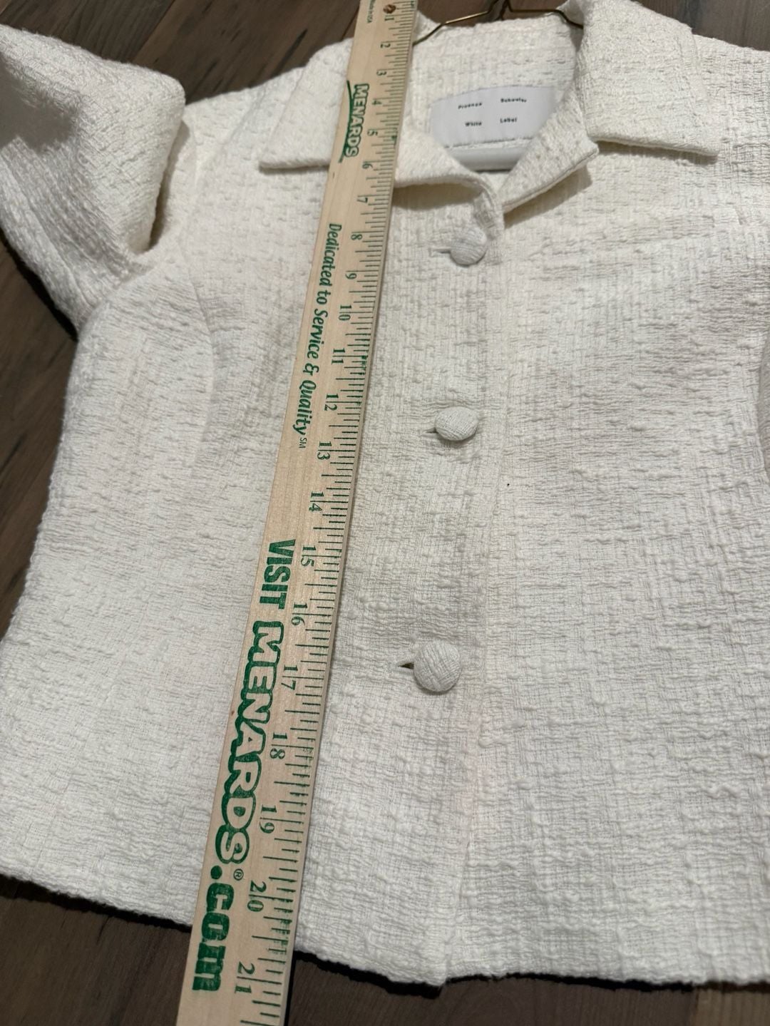 Proenza Schouler White Label Tweed Blazer Size 2 Off White 7