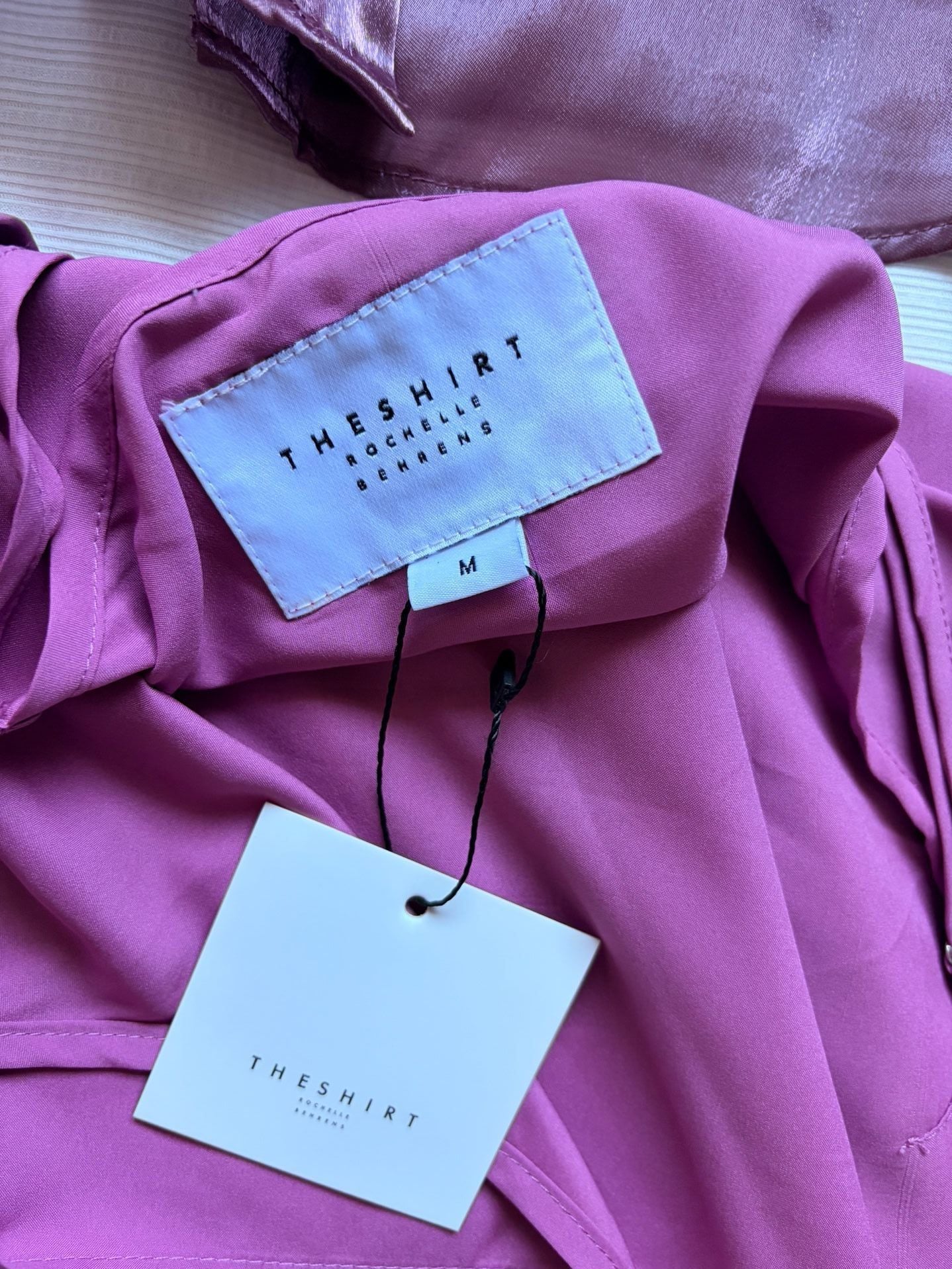 The Shirt Rochelle Behrens The French Bow Shirt Size M Wine 3