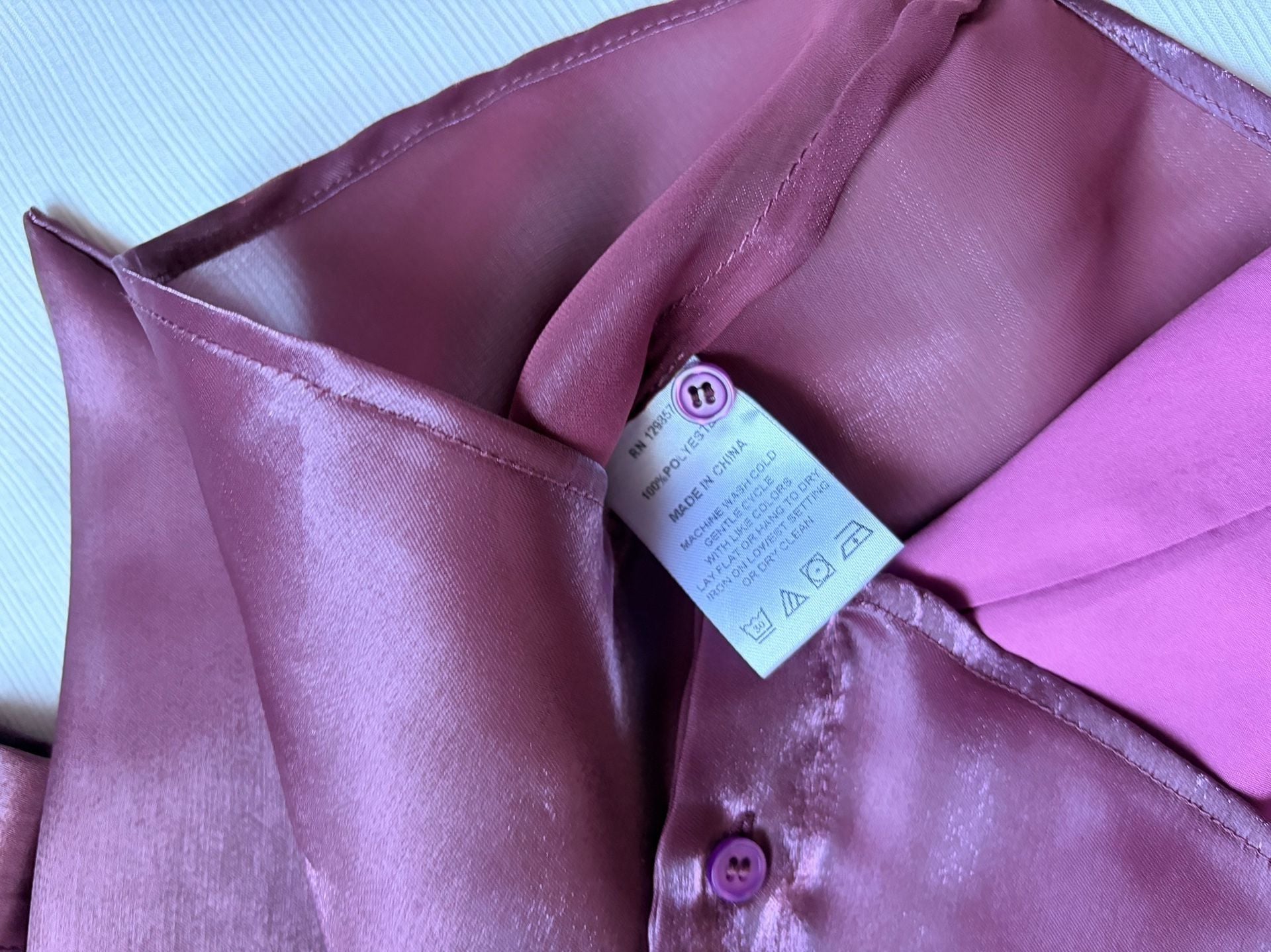 The Shirt Rochelle Behrens The French Bow Shirt Size M Wine 6